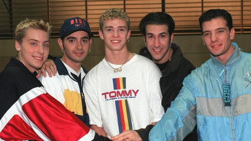 Mitglieder der Boyband N'Sync im Jahr 1997