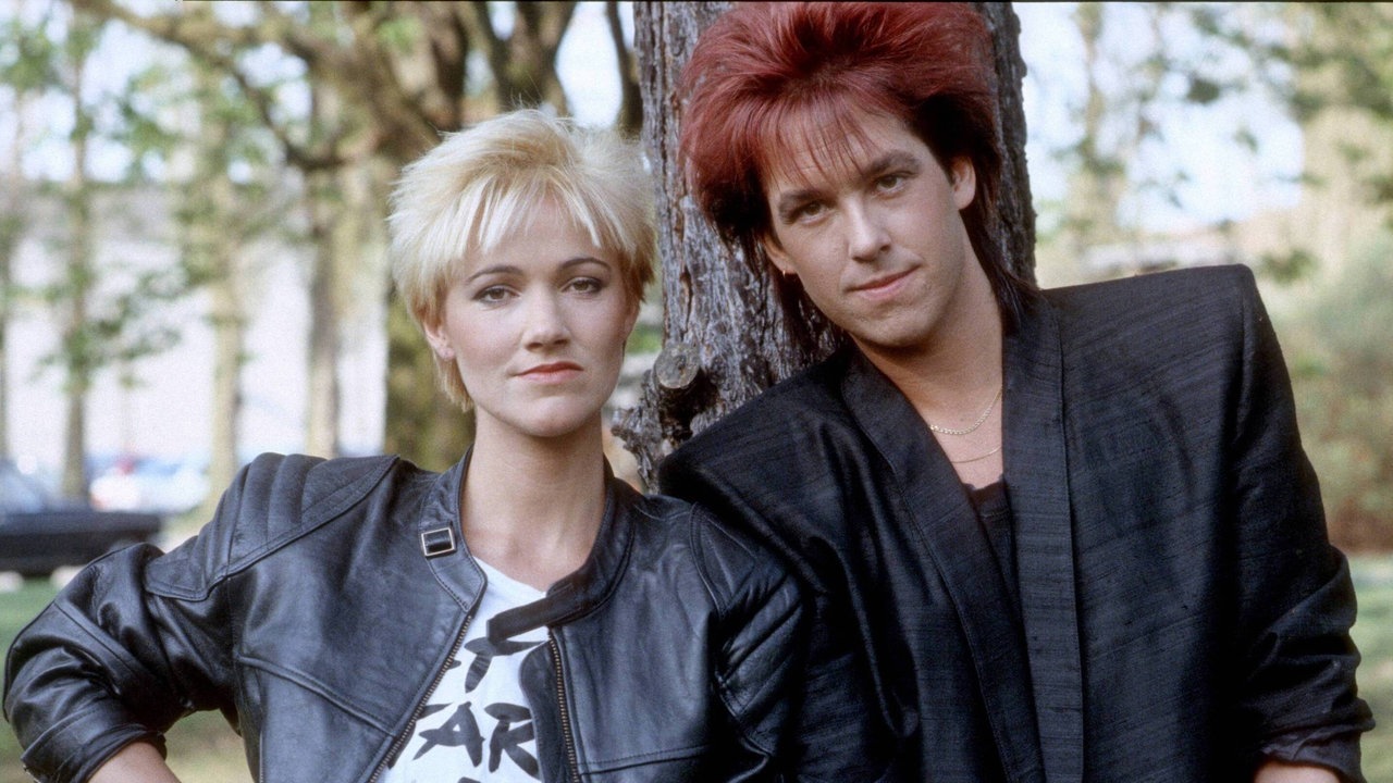Marie Fredriksson und Per Gessle von der Pop-Rock-Band "Roxette" im Jahr 1987