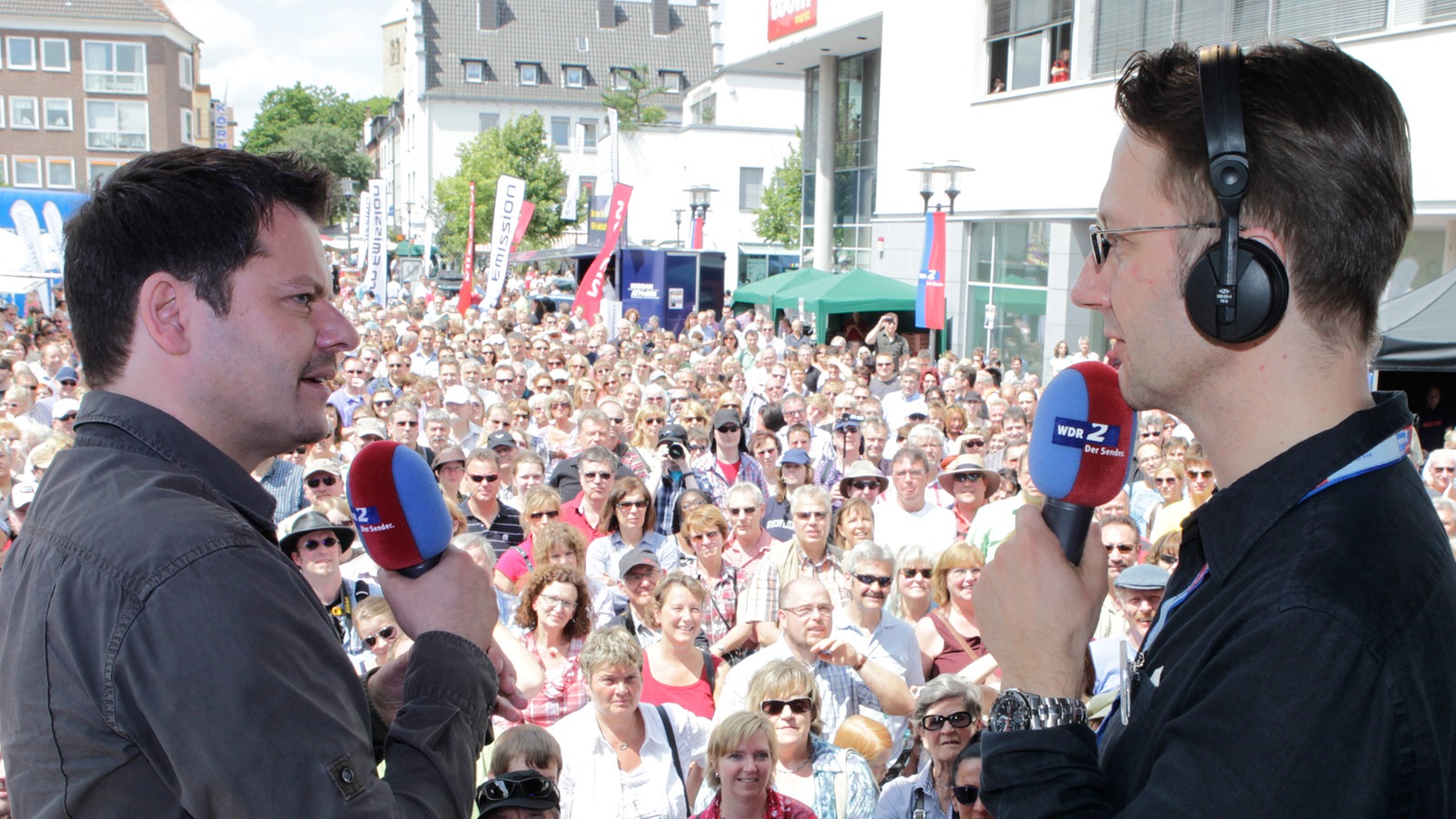 Comedian Ingo Appelt mit WDR 2 Moderator Uwe Schulz
