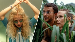 Szenen aus den Filmen "Mädchen Mädchen" und "Jurassic World: Die Wiedergeburt"