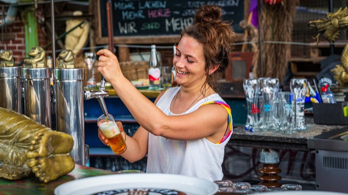 Kaltgetränk mit Aussicht: Elmores Biergarten