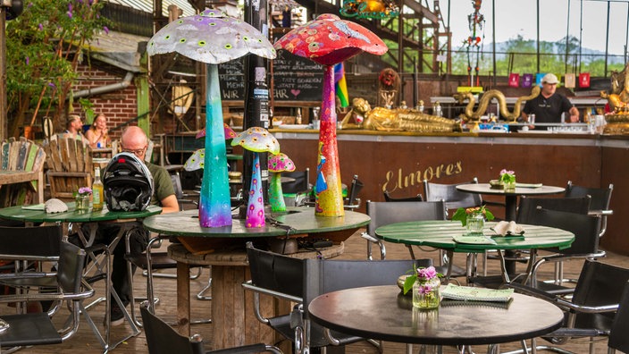 Kaltgetränk mit Aussicht: Elmores Biergarten