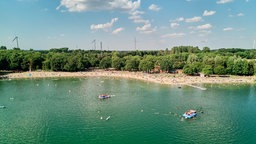 Luftaufnahme des Strandbads Kaarster See