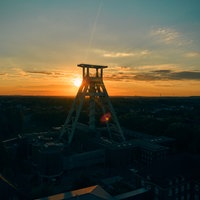 Sommerferien im Ruhrgebiet: Zeche Zollverein im Abendlicht