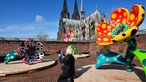 Ausstellung im Museum Ludwig - Yayoi Kusama: Installation "Flowers that speak all about my heart given to the sky"
