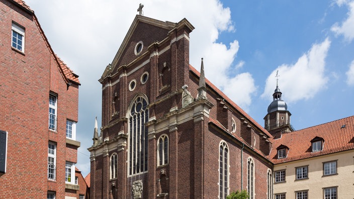 Außenansicht der evangelischen Kirche am Markt in Coesfeld.
