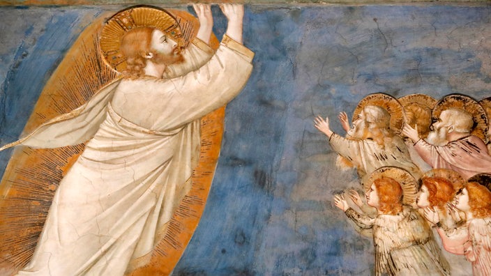 Christi Himmelfahrt. Fresko in der Cappella degli Scrovegni von Giotto di Bondone
