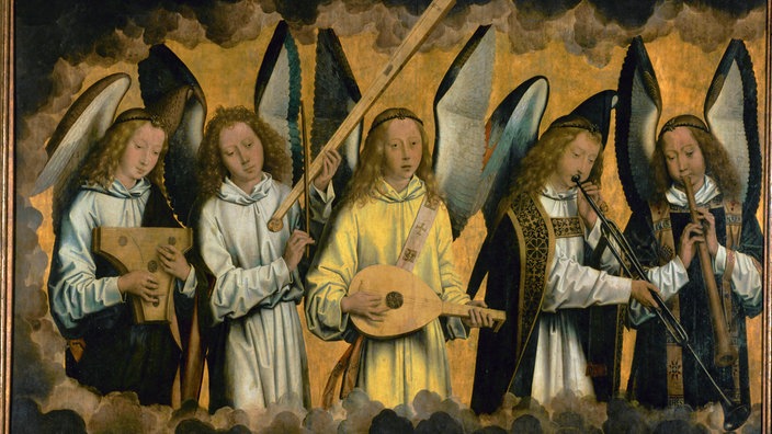 H.Memling, Fünf musizierende Engel