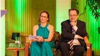 Aufnahme von der Gala des Klassik Forums im Kölner Funkhaus: Carolin Pirich und Christian Möller sitzen nebeneinander.