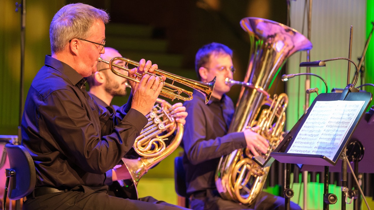 Aufnahme von der Gala des Klassik Forums im Kölner Funkhaus: Brass Quintett des WDR Sinfonieorchesters.