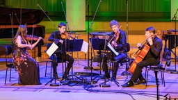 Aufnahme von der Gala des Klassik Forums im Kölner Funkhaus: Das Streichquartett der WSO Chamber Players.