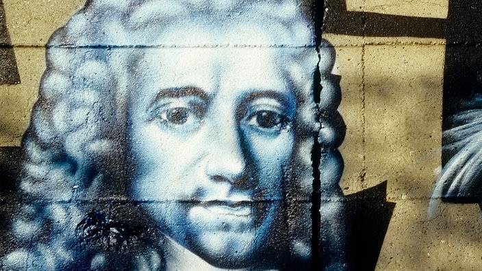 Graffito-Porträt von Mozart