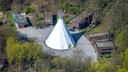 Symbolbild: Luftaufnahme von Zelt und Veranstaltungsort "Big Tipi" im Fredenbaumpark in Dortmund.