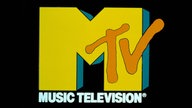 Das Logo von MTV in bunten Großbuchstaben zu Beginn der 1980er Jahre. 
