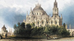 Das Beitragsbild der WDR 3 Vesper "La Chapelle royale & Le Salon musicale" zeigt ein Gemälde der Chapelle Royale von 1836.