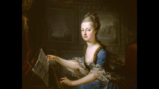 Das Beitragsbild des WDR3 Vesper "Erzherzoginnen-Musik" zeigt ein Porträt von Marie Antoinette als österreichische Erzherzogin am Spinett.