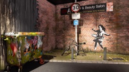 Ausstellungsansicht von "House of Banksy" in Dortmund. 