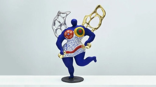 Kunstwerk von Niki de Saint Phalle:  Temperance, model for the Tarot Garden, 1985.