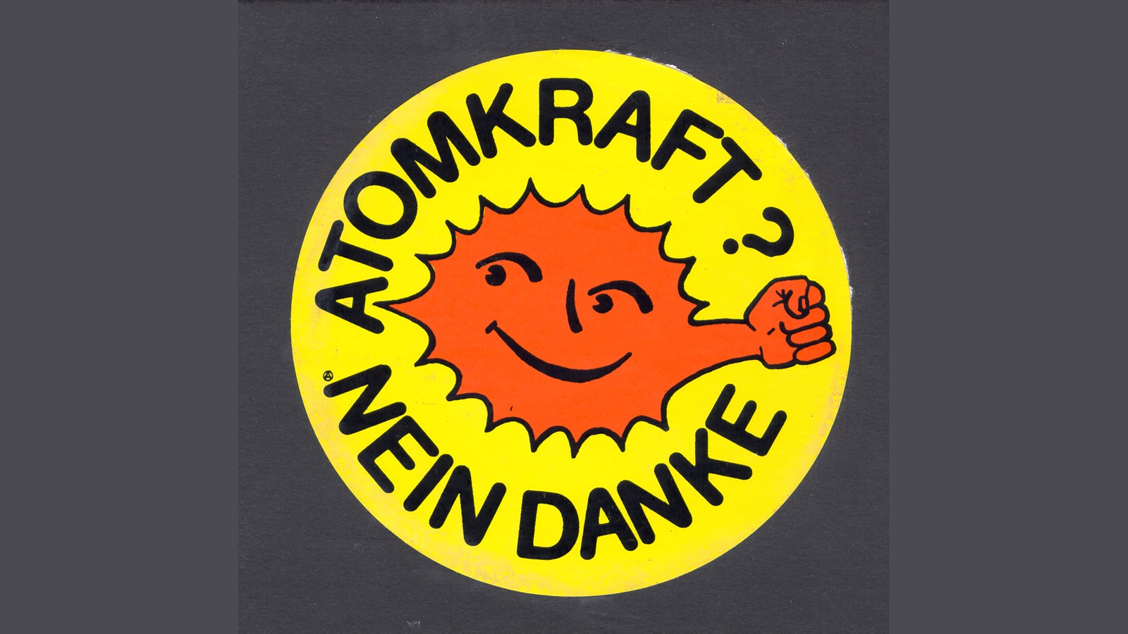 Antiatomkraftgegner Aufkleber 1985