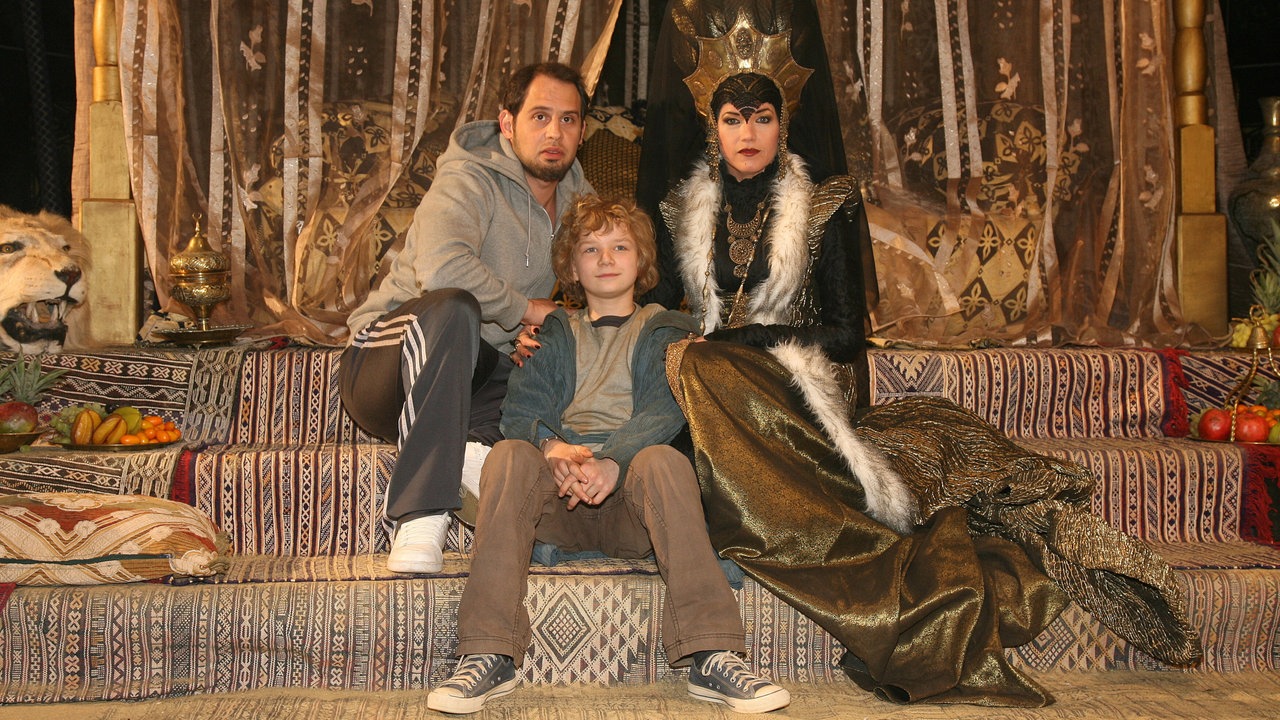 Anke Engelke mit Moritz Bleibtreu und Karl Alexander Seidel