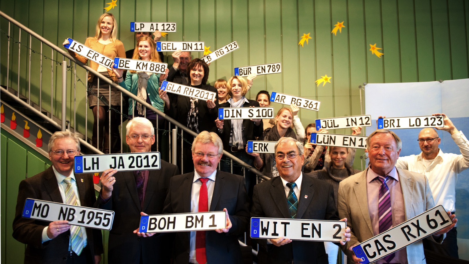Bürgermeister mit Kennzeichen