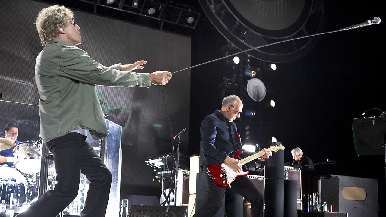 Roger Daltrey und Pete Townshend auf der Bühne bei ihrem Auftritt in Amsterdam 2013.