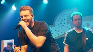 Zwei Musiker der Band Zesamm'