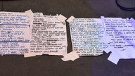 Handgeschriebene Setlist.