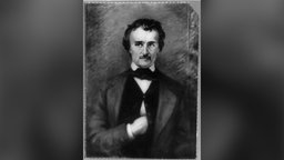 Ein schwarz-weißes Portät von Edgar Allan Poe