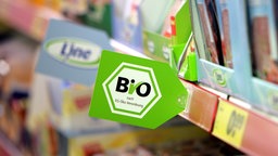 Das Bio-Siegel in einem Penny-Markt in Hürth