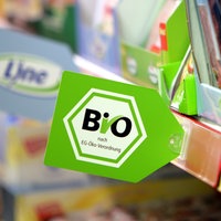 Das Bio-Siegel in einem Penny-Markt in Hürth