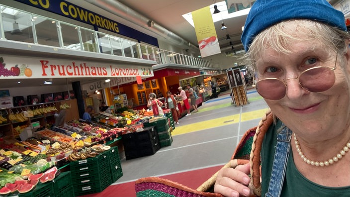 Ein Selfie von Ulla in der Marheineke Markthalle