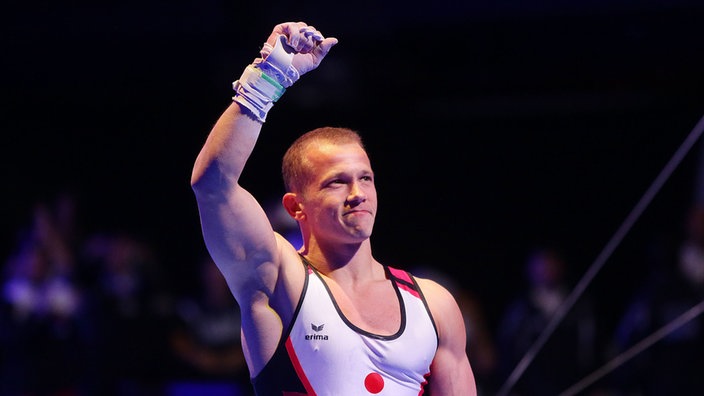 Fabian Hambüchen in Jubel-Pose.