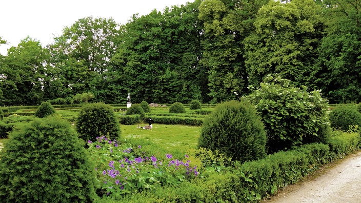 Droste-Land: Lyrikweg -  historische Garten-Anlage von Haus Rüschhaus