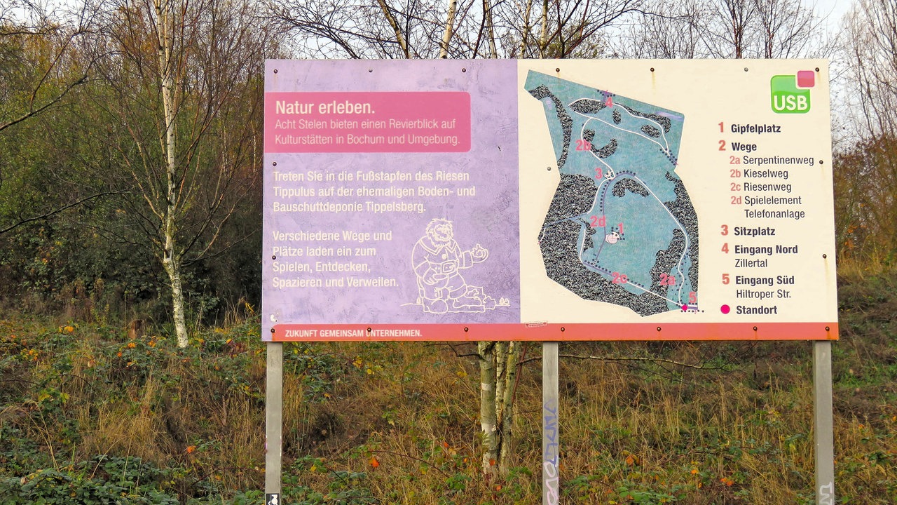 Über den "Weg der Riesen" auf den Bochumer Tippelsberg