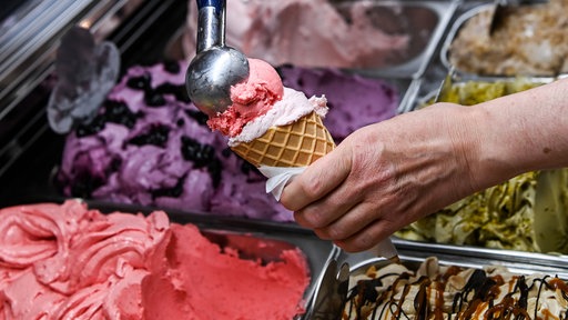 Eis in einer Eisdiele