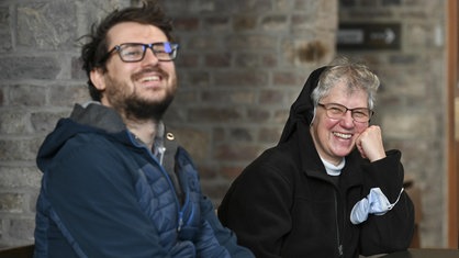 Pastoralreferent Stefan Burtscher und Schwester Christina Klein im Gubbio