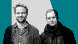 Porträt der ARD Radiofeature Autoren Jakob Schmidt und Jannis Funk