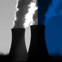 Das Beitragsbild zum ARD radiofeature - Milliardengrab Atomkraft zeigt das Kernkraftwerk Grafenrheinfeld in Unterfranken Bayern.