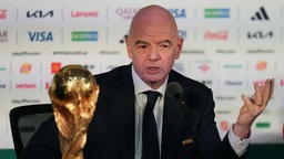 FIFA-Präsident Gianni Infantino während einer Pressekonferenz in Mexiko-Stadt. 