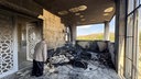 Symbolbild: Am Eingang der Al-Rahmah-Moschee sind Brandschäden zu sehen, die auf einen Brandanschlag israelischer Siedler im Dorf Kusra (Westjordanland) am 26. Juli 2026 zurückzuführen sind.