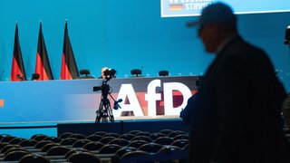 Blick in die Grugahalle vor Beginn des Bundesparteitags der AfD. 