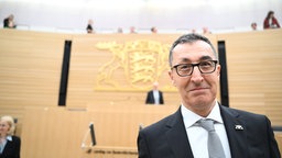 Grünenpolitiker und designierter Ministerpräsident Baden-Württembergs Cem Özdemir im Stuttgarter Landtag