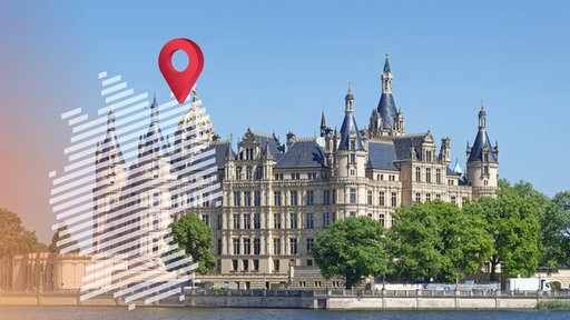 Das Schweriner Schloss, Sitz des Landtags von Mecklenburg-Vorpommern und Museum.