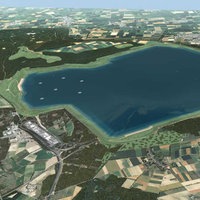 Ein vom Computer generiertes Bild vom künftigen Hambach See 