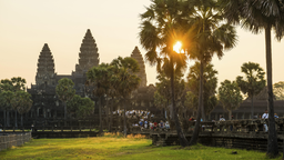 Sonnenaufgang bei Angkor Wat, UNESCO Weltkulturerbe in Siem Reap in Kambodscha