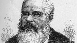 Holzstich vom Erfinder der Weltsprache Volapük, Johann Martin Schleyer (1887)