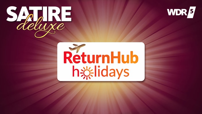Werbeschild mit der Aufschrift: Return Hub Holidays