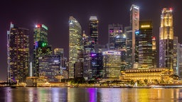 Skyline von Singapur, Asien.