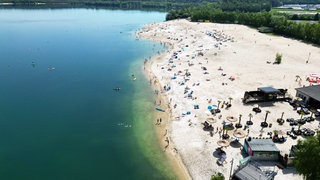Drohnenaufnahme vom Silbersee in Haltern